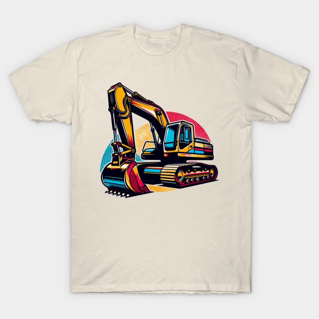 Excavator T-Shirt by Vehicles-Art